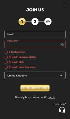QuinnBet Registration Step 3