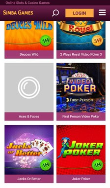 Simba Games Poker Overview
