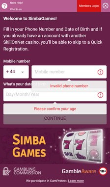 Simba Games Registration Step 2