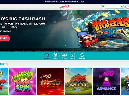 Slingo Desktop View