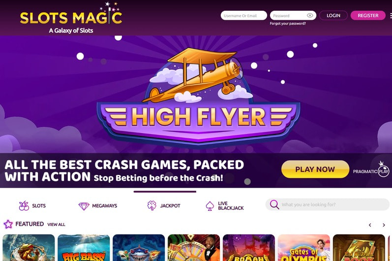 SlotsMagic Homepage