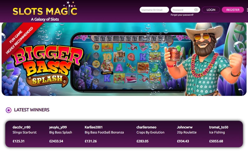 SlotsMagic Main Page