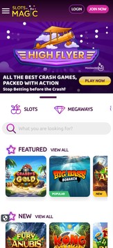 SlotsMagic Mobile View