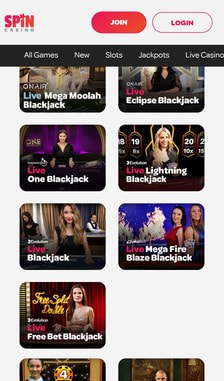 Spin Casino Blackjack Overview