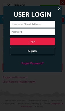 Spinland Registration Step 3