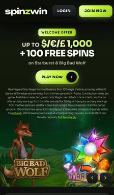 SpinzWin Registration Step 1