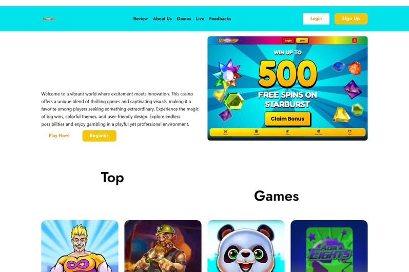 Super Mega Fluffy Rainbow Vegas Jackpot Homepage