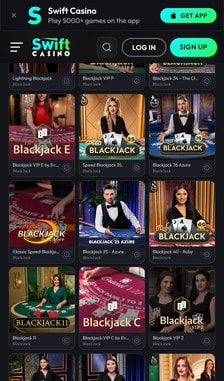 Swift Casino Blackjack Overview
