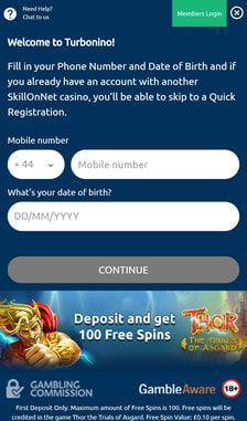 Turbonino Registration Step 2