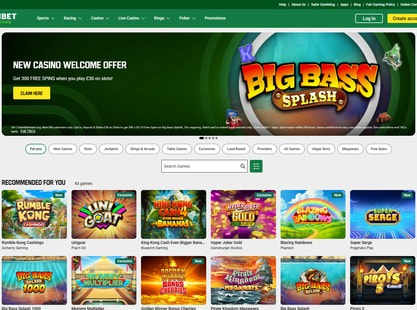 Unibet Desktop View
