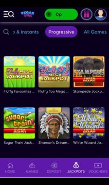 Vegas Spins Casino Jackpots Overview