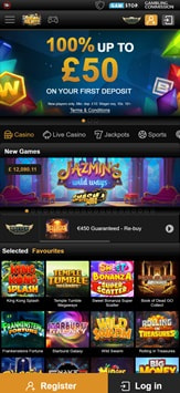 Videoslots Mobile View