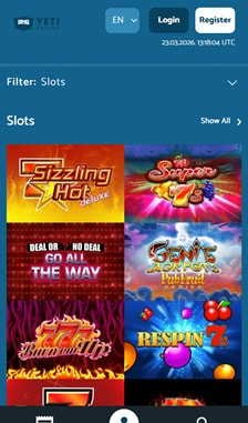 Yeti Casino Slots Overview