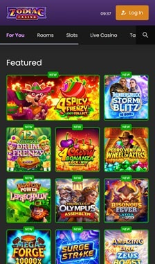 Zodiac Casino Games Overview