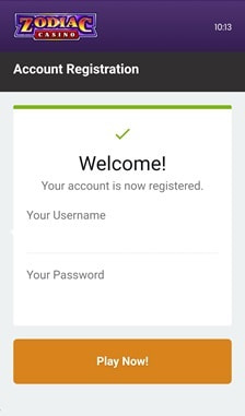 Zodiac Casino Registration Step 3