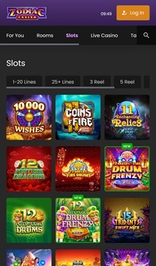 Zodiac Casino Slots Overview