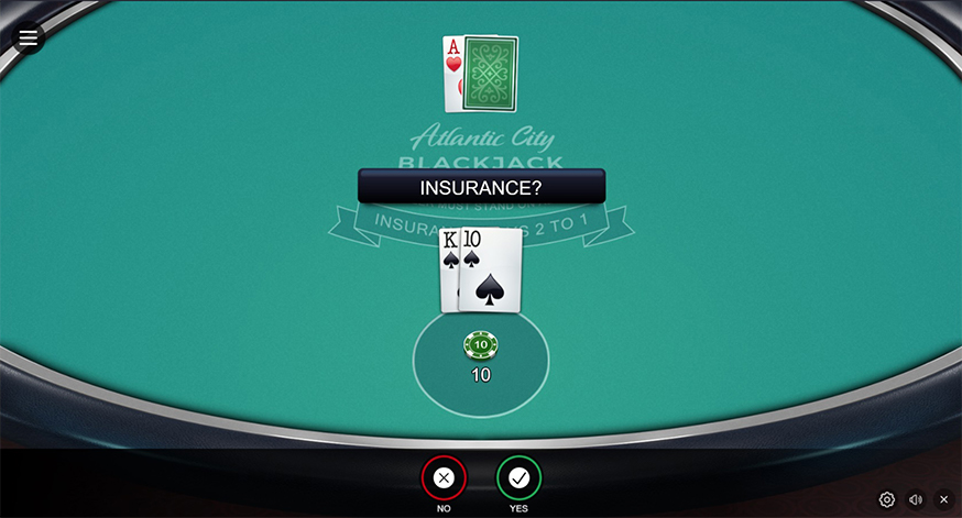 Atlantic City Blackjack Gold gameplay screenshot