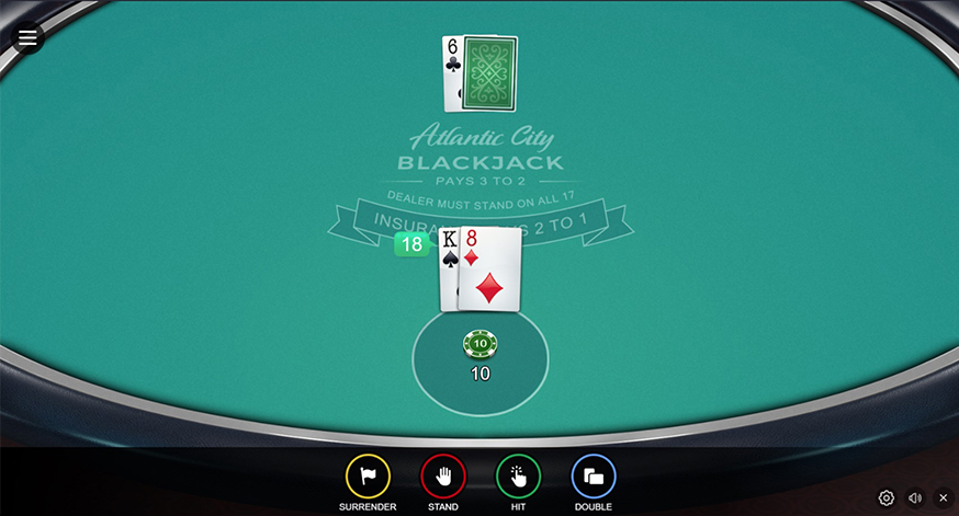 Atlantic City Blackjack Gold table view
