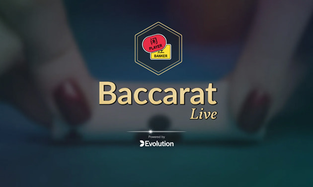 Baccarat Live loading screen by Evolution Gaming online casino