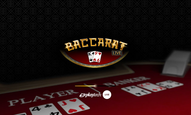 Baccarat Live loading screen by Playtech online casino