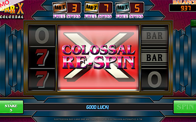 Bar-X Colossal Slot Free Spin