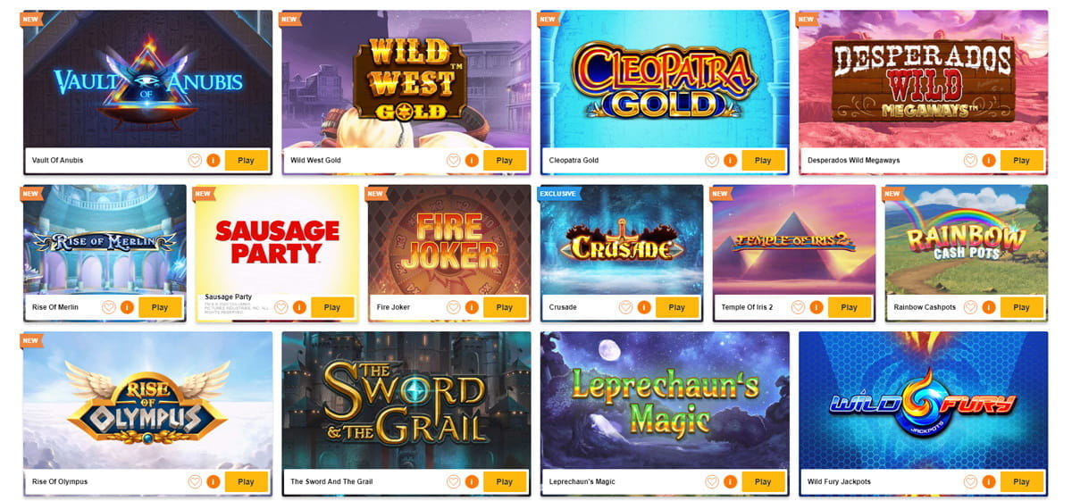 Betfair Bingo Collection of Online Slots