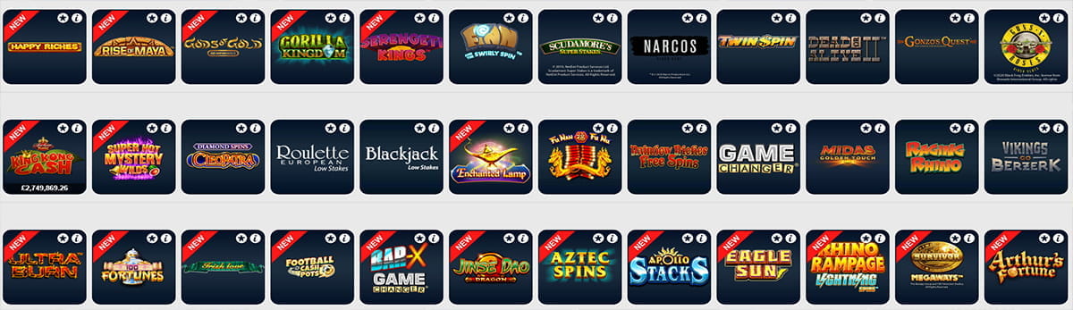 Betfred Bingo Collection of Online Slots