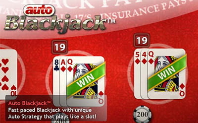 Auto BlackJack at Big Time Gaming Casinos