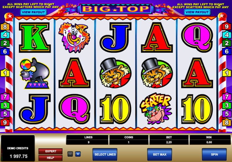 Free Demo of the Big Top Slot