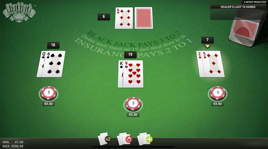 Blackjack Classic Interface