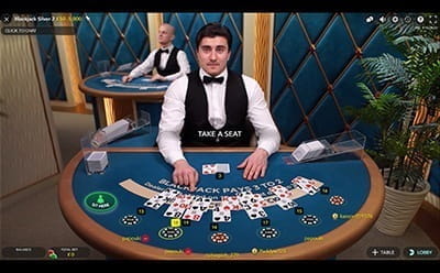 Live Dealer Blackjack Table at Spinland Casino