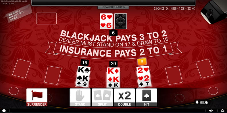 Blackjack Multihand 7 Seats