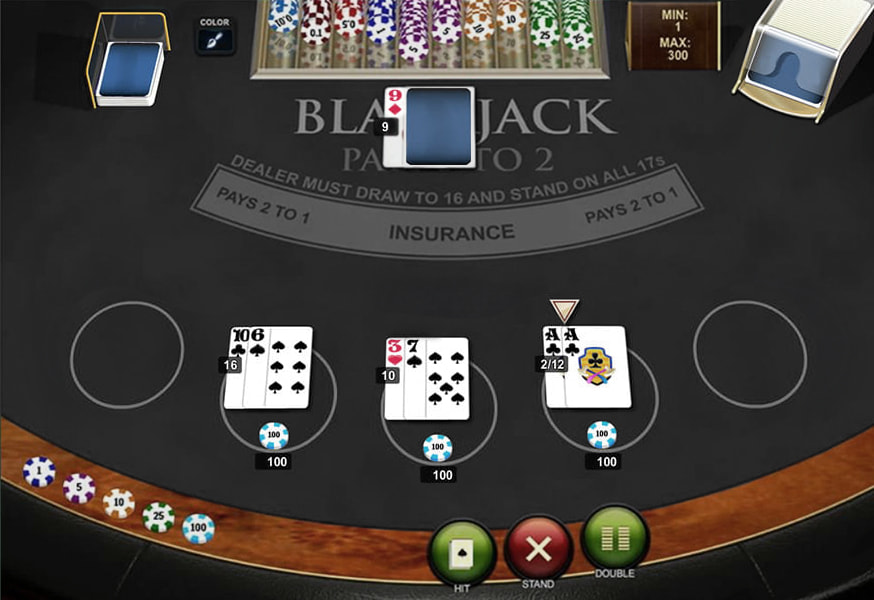 Blackjack Peek table view