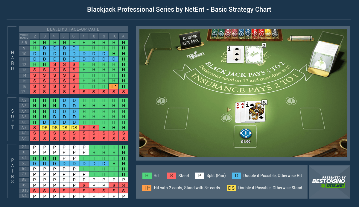 Blackjack Professional Series Basic Strategy
