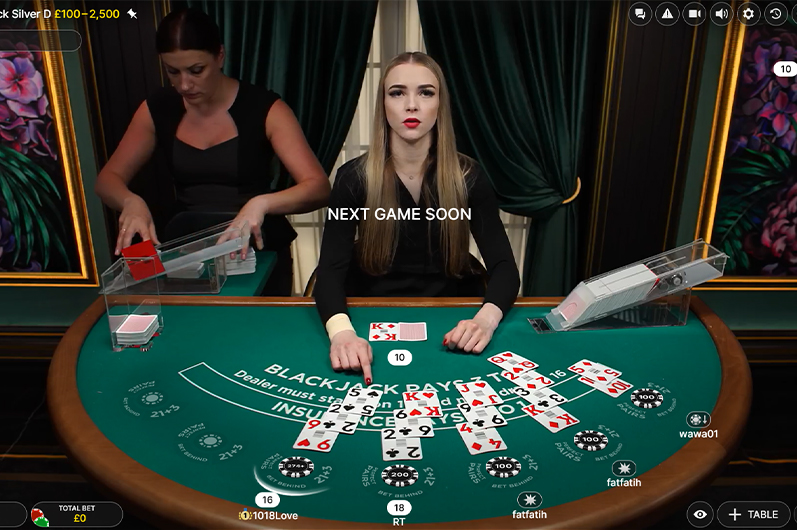 Screenshot from a Session at the Blackjack Silver Table