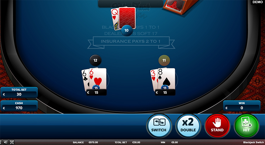Blackjack Switch gameplay screenshot