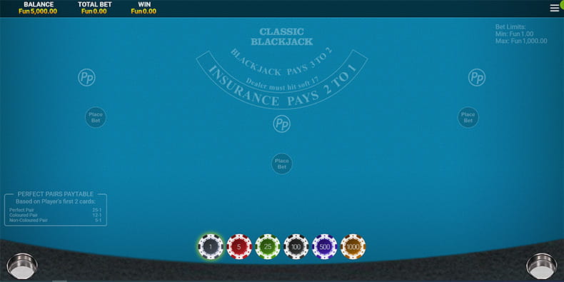 Blackjack with Perfect Pairs