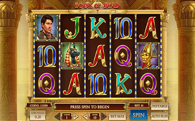 Der Book of Dead Online Slot im Lord Lucky