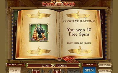 Win Free Spins on The Book of Dead Slot