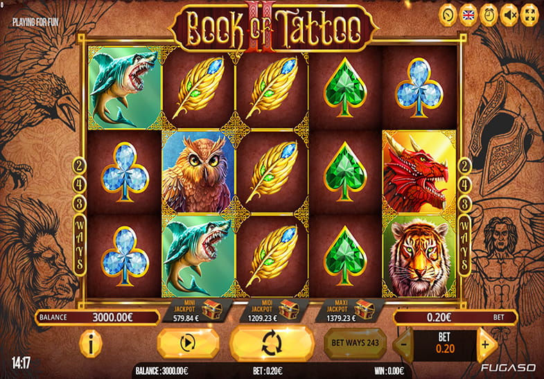Free Demo of the Book of Tattoo 2 Slot