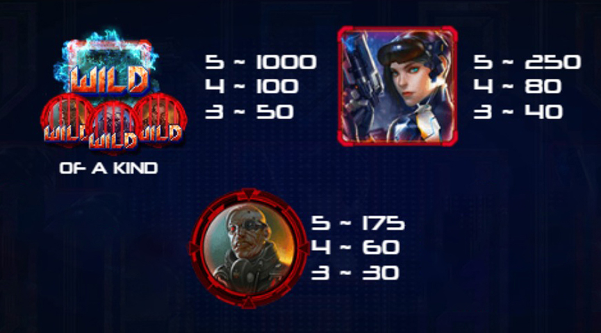 The Paytable of Bounty Hunt Online Slot