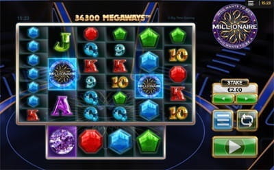 In-game action from the Who Wants to Be a Millionaire slot game