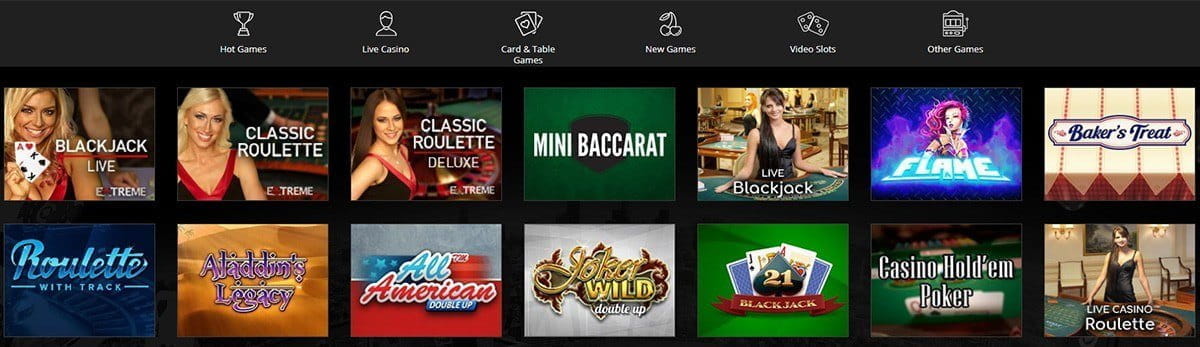 The Card and Table Game Collection bCasino Ireland
