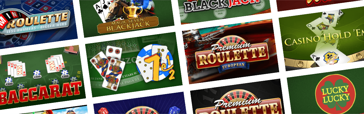 Il catalogo di giochi da tavolo su Casino.com