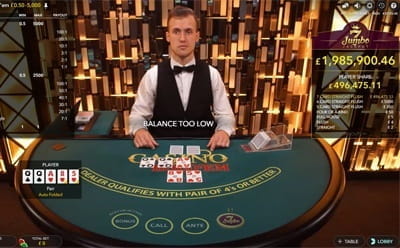 Casino Hold'em Live Dealer Game
