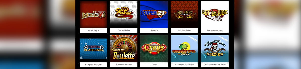 A Selection of the Casino Midas Table Games