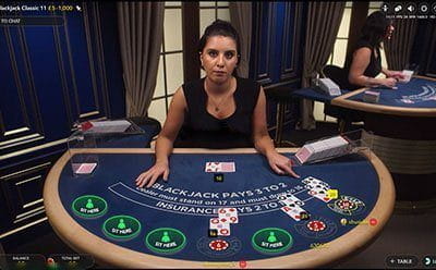 Casino Room’s Live Dealer Blackjack Table