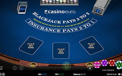 CasinoEuro Mobile Blackjack