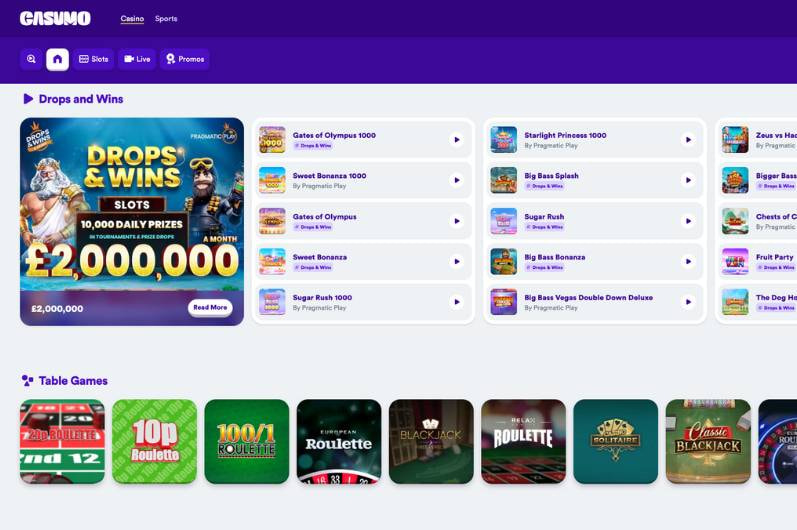 Casumo Main Page
