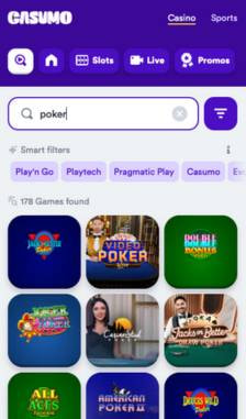 Casumo Poker Overview